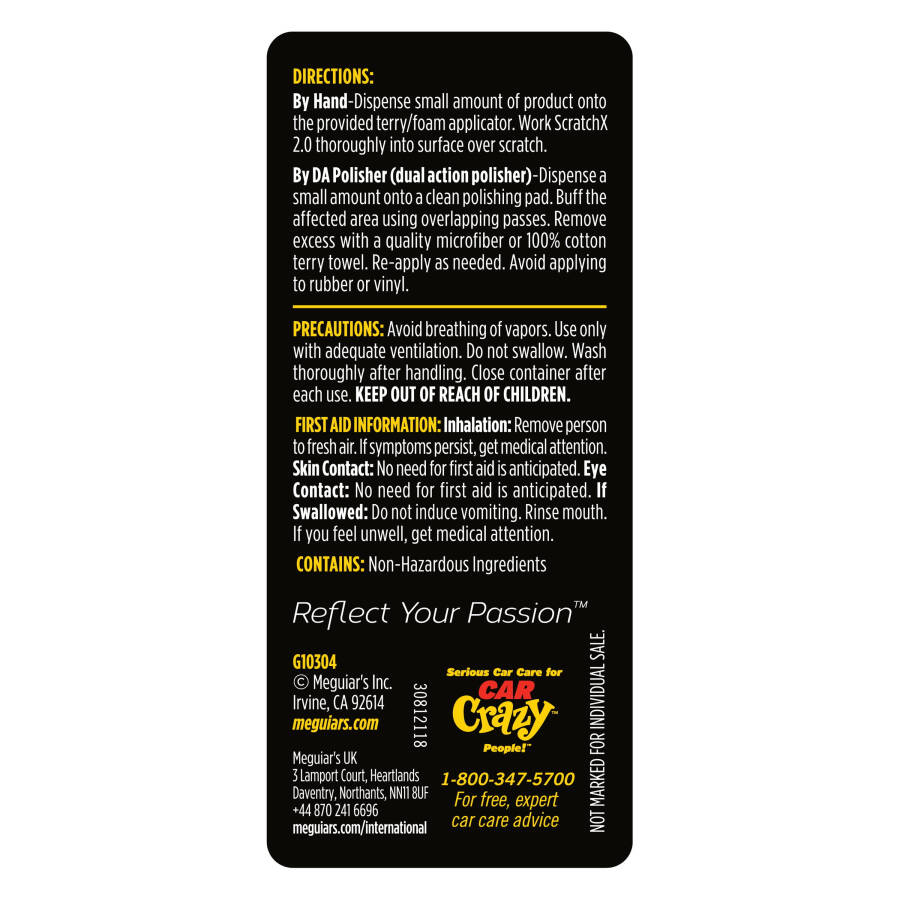 Meguiar's Quik Scratch Eraser Kit, ScratchX, burgʻulash moslamali yostiqcha va mikrofiber sochiq bilan avtomobilga parvarishlash toʻplami, koʻp rangli - 8