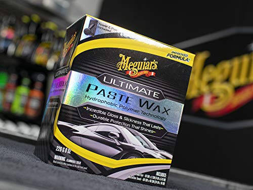 Meguiar's Ultimate Paste Wax - Premium Car Wax for a Deep, Reflective Shine Gloss with Long-Lasting Protection - Easy to Apply and Remove, Microfiber Towel and Applicator Included, 8 Oz Paste - 5