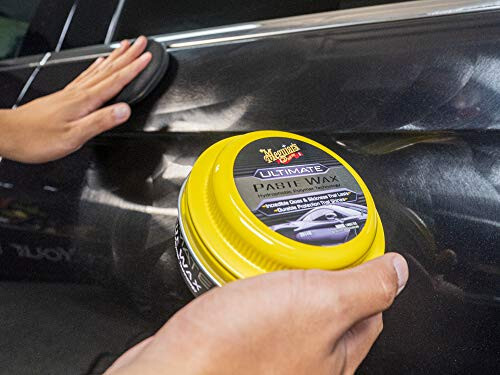 Meguiar's Ultimate Paste Wax - Premium Car Wax for a Deep, Reflective Shine Gloss with Long-Lasting Protection - Easy to Apply and Remove, Microfiber Towel and Applicator Included, 8 Oz Paste - 6