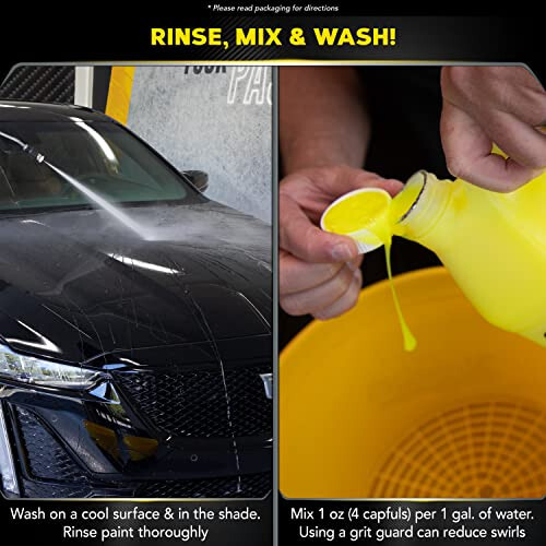 Meguiar's Ultimate Wash and Wax, Araba Yıkama ve Cila, Tek Aşamada Temizler ve Parlatır, Yıkama, Parlatma ve Gelişmiş pH Nötr Araba Boya Temizleyici ile Koruma, 1 Galon - 4