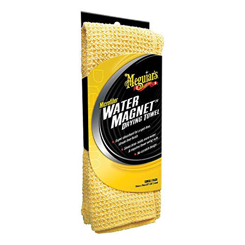 Meguiar's Water Magnet Microfiber Drying Towel - Premium Car Drying Towel That's Super Plush, Water Absorbent & Scratch-Free - 1 Pack, Yellow - 2