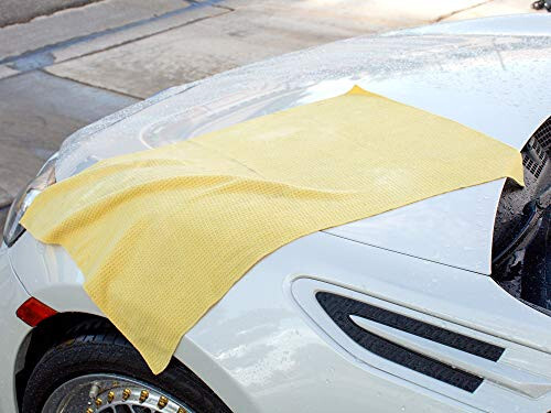 Meguiar's Water Magnet Microfiber Drying Towel - Premium Car Drying Towel That's Super Plush, Water Absorbent & Scratch-Free - 1 Pack, Yellow - 4