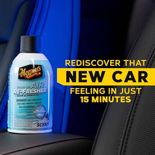 Meguiar's Whole Car Air Re-Fresher Odor Eliminator Mist - New Car Scent, Aerosol - Car Odor Remover & Car Freshener That Leaves a New Car Smell - 2 Oz - 5