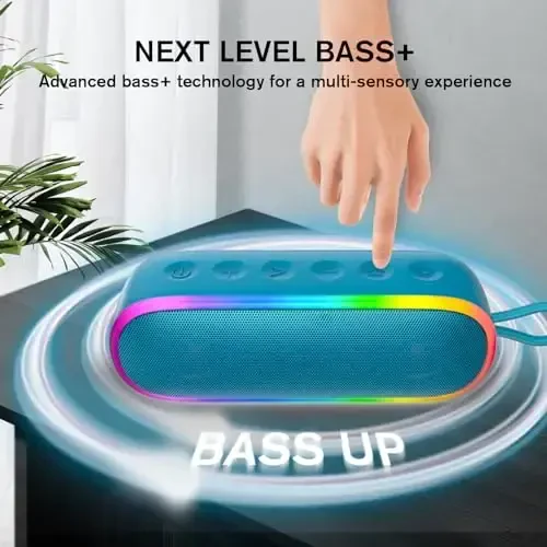 MEGUO Bluetooth Speakers,IPX7 Waterproof Speaker with 20W Powerful Sound,Portable Wireless Speakers with Extral Bass,for Beach Pool Camping Outdoors,Christmas/Birthday Gift for Men,Women,Friends - 3