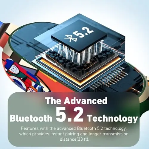 Mehomeli Kids Eshitish vositalari, Bluetooth 5.2 Havo o'tkazuvchan Ochiq quloqli eshitish vositalari, 85dB ovoz balandligini cheklash-Sariq - 5