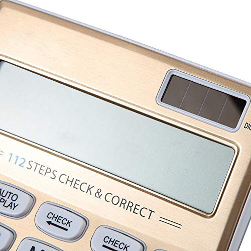 Meichoon Desktop Calculator Standard Function Solar Battery Dual Power with 12 Digit Large LCD Display Basic Calculating Machine for Office/Home Elegant Design KA05 - 3