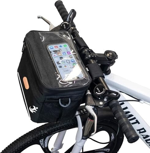 MeiMeSu Bike Handlebar Bag Bike Basket Front Bag Waterproof with Touch Screen Phone Holder, Bike Bicycle Basket Insulated Cooler Lunch Bag - 6