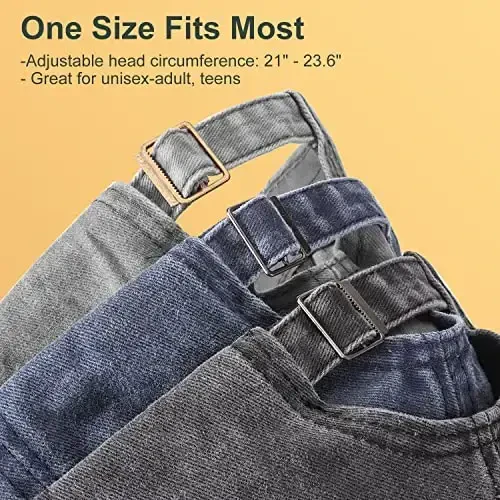 MEINICY 3 Pack Washed Plain Baseball Cap, Retro Adjustable Dad Hats Gift for Men/Women,Unstructured/Cotton - 4