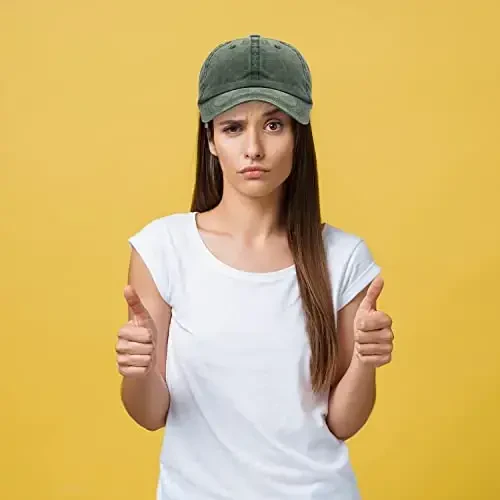 MEINICY 3 Pack Washed Plain Baseball Cap, Retro Adjustable Dad Hats Gift for Men/Women,Unstructured/Cotton - 4