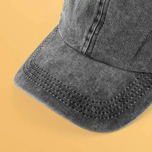 MEINICY 3 Pack Washed Plain Baseball Cap, Retro Adjustable Dad Hats Gift for Men/Women,Unstructured/Cotton - 6