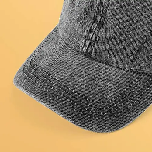 MEINICY 3 Pack Washed Plain Baseball Cap, Retro Adjustable Dad Hats Gift for Men/Women,Unstructured/Cotton - 6