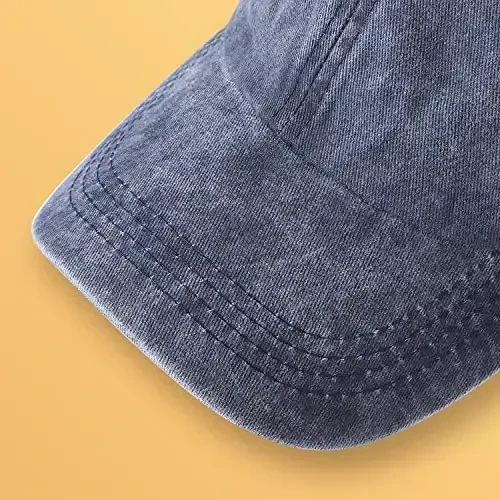 MEINICY 3 Pack Washed Plain Baseball Cap, Retro Adjustable Dad Hats Gift for Men/Women,Unstructured/Cotton - 6