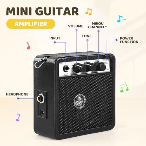 Meiou 30 Inch Kids Electric Guitar Beginner Kits ST Style Mini Electric Guitar withAmp,Bag,Tuner, Picks, Cable, Strap, Strings (Red) - 4