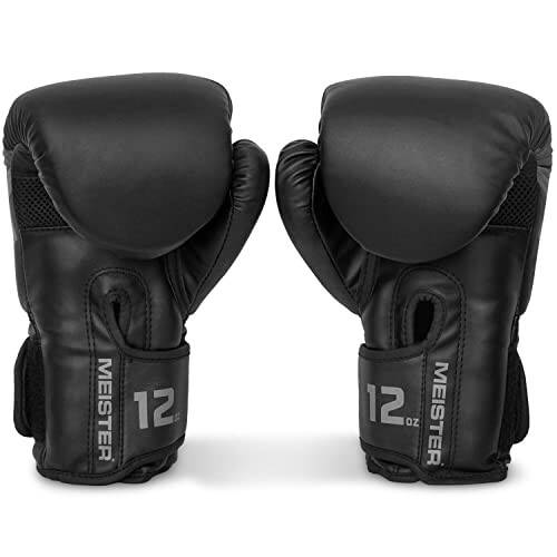 Meister [Critical] Boxing Gloves - Ergonomic High-Density Training Gloves - 8/12/16 Ounce - 3