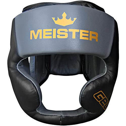 Meister Gel Full-Face Training Head Guard for MMA, Boxing & Muay Thai - Black/Charcoal - XX-Large - 3