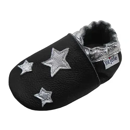 Mejale Baby Rubber Sole Shoes Boy Girl Infant Emaklash Toddler Moccasins Leather Walking Anti-Slip Newborn Mini Kids Crib Boots - 4