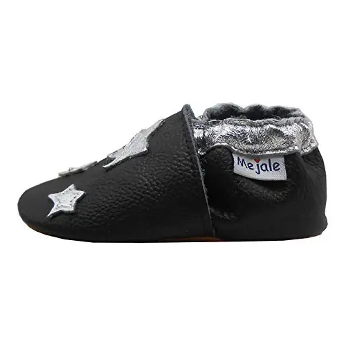 Mejale Baby Rubber Sole Shoes Boy Girl Infant Emaklash Toddler Moccasins Leather Walking Anti-Slip Newborn Mini Kids Crib Boots - 3
