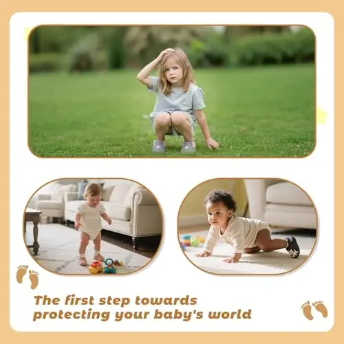 Mejale Baby Shoes Soft Sole Leather Crawling Moccasins Cartoon Stars Infant Toddler First Walker Slippers - 5