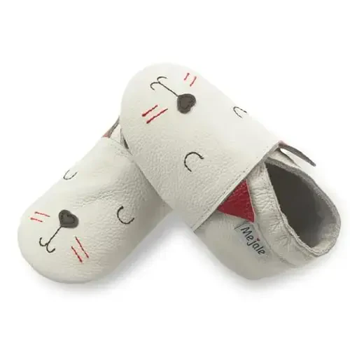 Mejale Baby Shoes Soft Sole Leather Moccasins Cartoon Butterfly Infant Toddler First Walker Slippers 