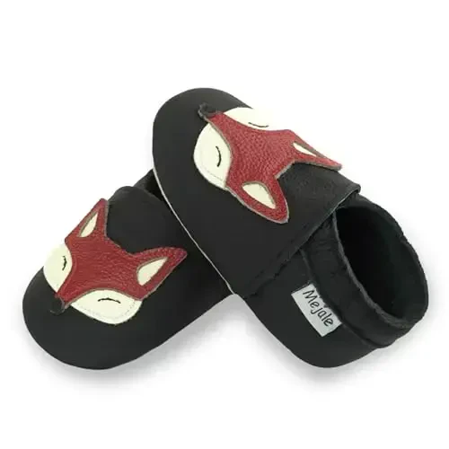 Mejale Baby Shoes 100% Leather Toddler Infant Slippers Cartoon Moccasins First Walker Shoes 