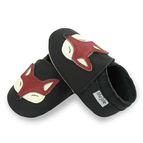 Mejale Baby Shoes 100% Leather Toddler Infant Slippers Cartoon Moccasins First Walker Shoes 