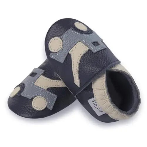 Mejale Baby Shoes Soft Sole Leather Moccasins Cartoon Butterfly Infant Toddler First Walker Slippers 