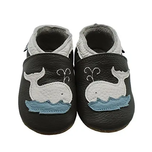 Mejale Baby Shoes Soft Sole Leather Moccasins Cartoon Butterfly Infant Toddler First Walker Slippers - 2