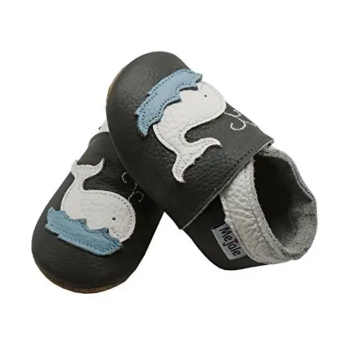 Mejale Baby Shoes Soft Sole Leather Moccasins Cartoon Butterfly Infant Toddler First Walker Slippers - 4