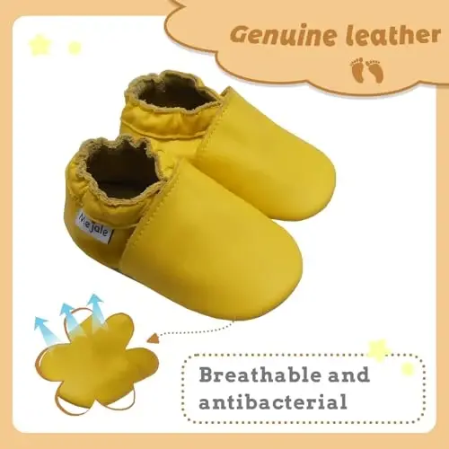 Mejale Baby Leather Shoes Infant Toddler Soft Sole Moccasins Shoes Boys Girls Pre-Walkers - MEJALE (1)