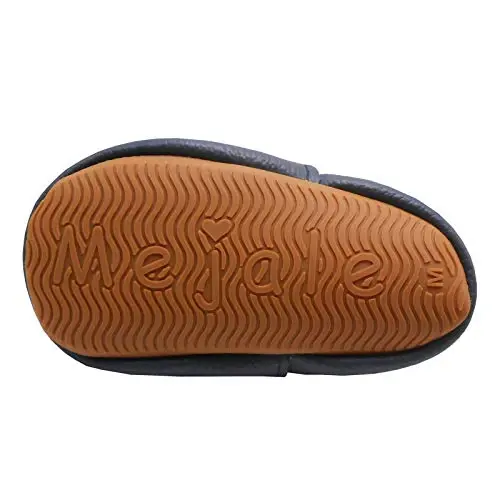 Mejale Baby Rubber Sole Shoes Boy Girl Infant Crawling Toddler Moccasins Leather Walking Anti-Slip Newborn Mini Kids Crib Boots - 2