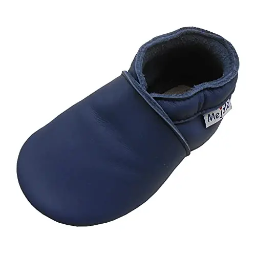 Mejale Baby Rubber Sole Shoes Boy Girl Infant Crawling Toddler Moccasins Leather Walking Anti-Slip Newborn Mini Kids Crib Boots - 3
