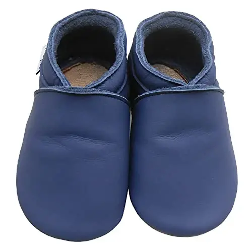 Mejale Baby Rubber Sole Shoes Boy Girl Infant Crawling Toddler Moccasins Leather Walking Anti-Slip Newborn Mini Kids Crib Boots - 4
