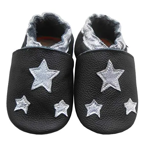 Mejale Baby Rubber Sole Shoes Boy Girl Infant Crawling Toddler Moccasins Leather Walking Anti-Slip Newborn Mini Kids Crib Boots - 5