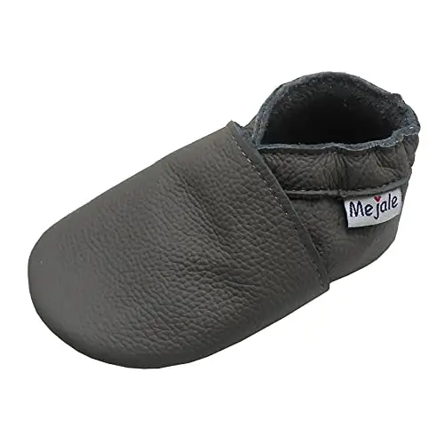 Mejale Baby Rubber Sole Shoes Boy Girl Infant Crawling Toddler Moccasins Leather Walking Anti-Slip Newborn Mini Kids Crib Boots - MODAZONE (1)