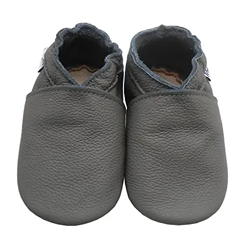 Mejale Baby Rubber Sole Shoes Boy Girl Infant Crawling Toddler Moccasins Leather Walking Anti-Slip Newborn Mini Kids Crib Boots - 4