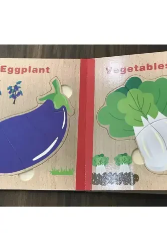 Meks Wooden Book Puzzle Notebook 6 Pages (1 BOOK - 6 PUZZLES) - GENEL MARKALAR (1)