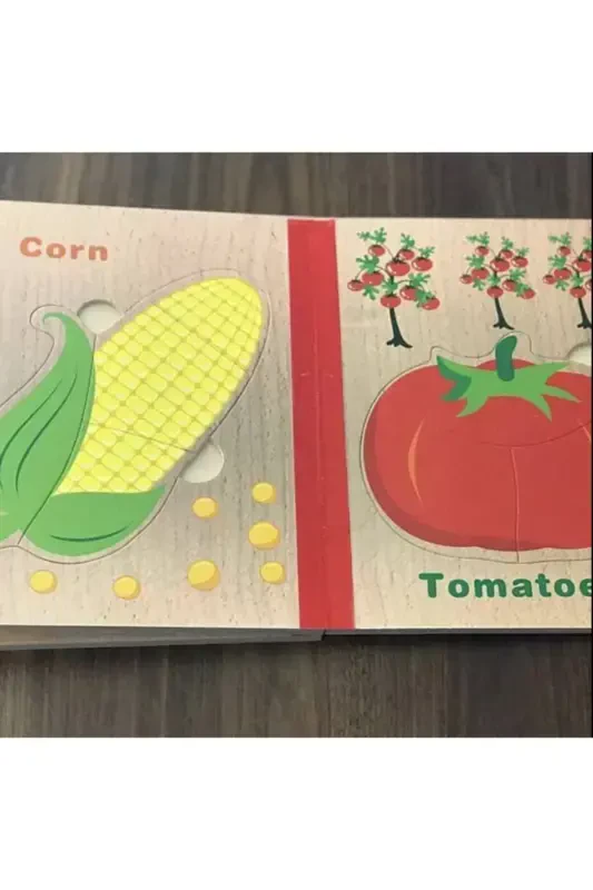 Meks Wooden Book Puzzle Notebook 6 Pages (1 BOOK - 6 PUZZLES) - 3