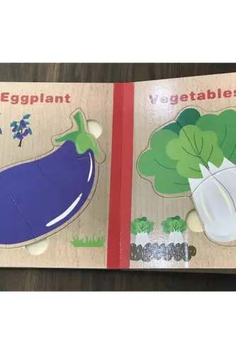 Meks Wooden Book Puzzle Notebook 6 Pages (1 BOOK - 6 PUZZLES) - OKÇU (1)