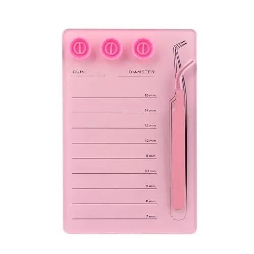 Mekupeu Acrylic Eyelash Extension Pallet Kits, Grafting False Eyelash Organizer Extension Pad Lash Tray,Magnetic Tweezer Holder - Durable Eyelash Extension Storage Organizer. (#4) - 1