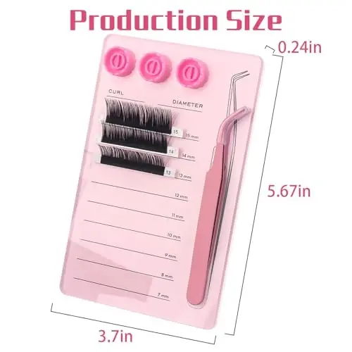 Mekupeu Acrylic Eyelash Extension Pallet Kits, Grafting False Eyelash Organizer Extension Pad Lash Tray,Magnetic Tweezer Holder - Durable Eyelash Extension Storage Organizer. (#4) - Mekupeu (1)