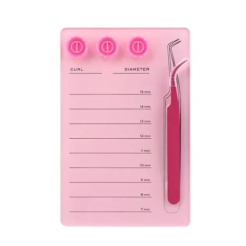 Mekupeu Acrylic Magnetic Tweezer Eyelash Grafting Pallet Kits(#7) | Scale Glue Cups Grafting False Eyelash Organizer Extension Storage Gasket Pads(#7) - 1