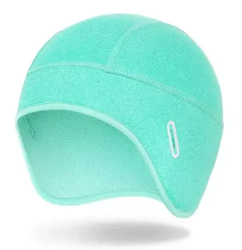 MELASA Winter Helmet Liner Skull Cap, Fleece Lined Warm Cycling Cap with Glasses Holes, Thermal Hat Beanie for Men Women - 6