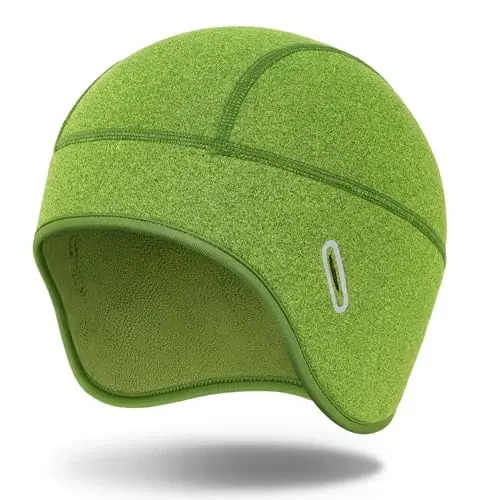 MELASA Winter Helmet Liner Skull Cap, Fleece Lined Warm Cycling Cap with Glasses Holes, Thermal Hat Beanie for Men Women 