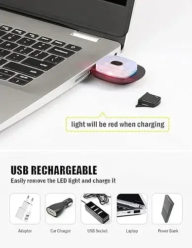 MELASA Unisex bosh kiyim, USB bilan qayta zaryadlanuvchi qo'lsiz bosh chiroqli LED shapka, erkaklar uchun qishki sovg'alar Ota Er - 3