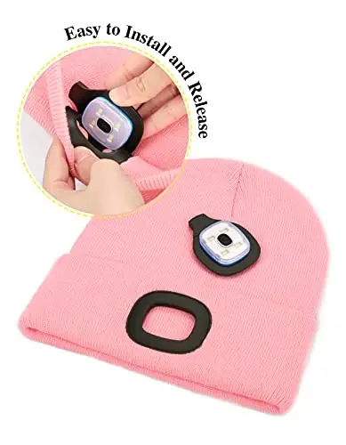 MELASA Unisex Yengil Shapka, USB Qayta Zaryadlanuvchi Qo'lsiz Peshona Chiroqli LED Do'ppi, Erkaklar Dad Ota Er U uchun Qishki Sovg'alar - 6