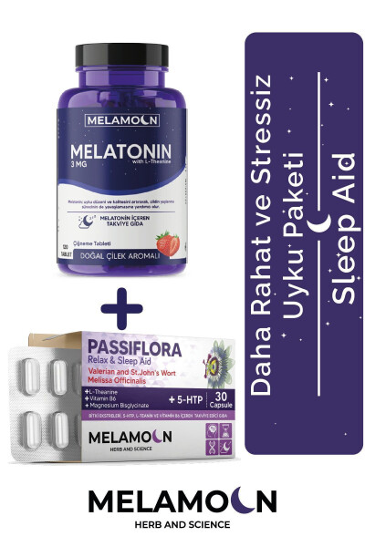 Melatonin 3 Mg, Pasiflora, 5-HTP ve Magnezyum - Kaliteli ve Stressiz Uyku Paketi - 2