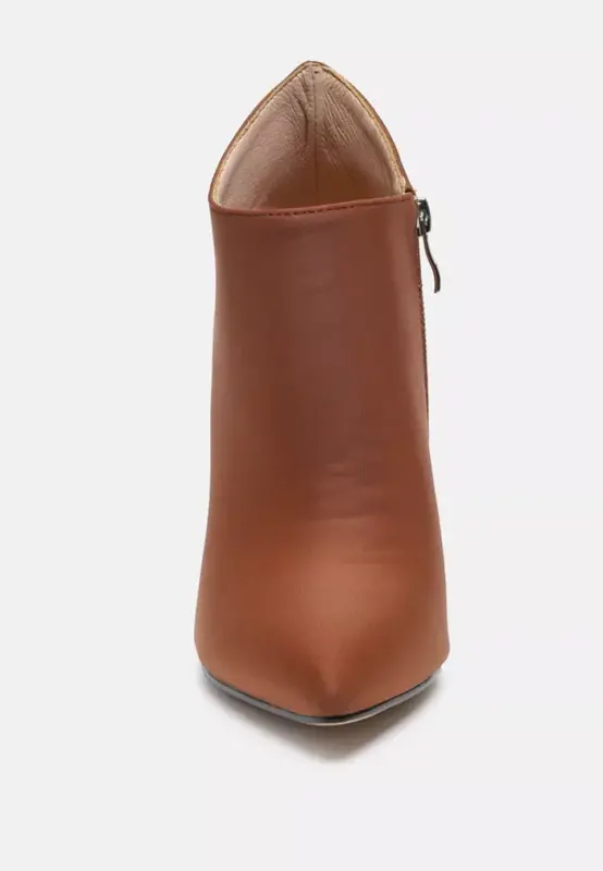 Womens Melba Pointed Toe Stiletto Boot - Brown - 10