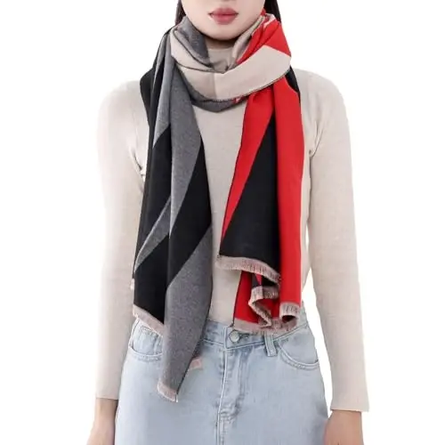 MELIFLUOS DESIGNED IN SPAIN Ayollar uchun moda ro'mollari Uzun ro'mol Kardigan O'rash Katta Issiq Uzun Ro'mollar - 4