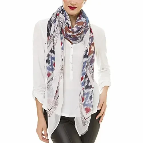 MELIFLUOS DESIGNED IN SPAIN Ayollar uchun sharf Yozgi kuzgi sharflar uchun yengil geometrik moda ro'mol o'rash 