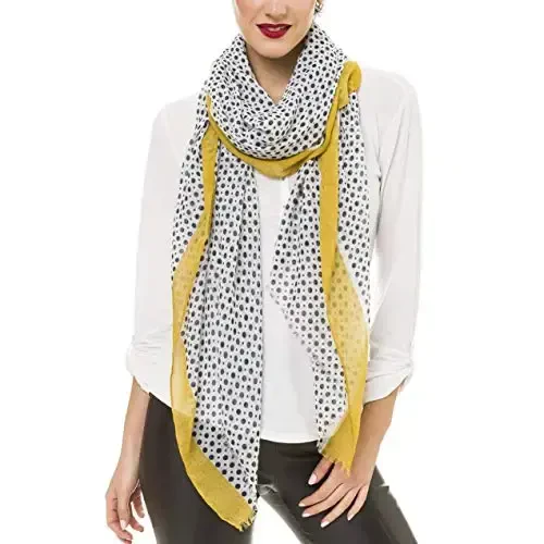 MELIFLUOS DESIGNED IN SPAIN Scarf for Women Lightweight Geometric Fashion For Summer Fall Scarves Shawl Wraps - 2